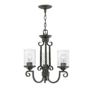 Hinkley Chandelier from the Casa range. Casa 3 Light Chandelier Product Code = HK-CASA3