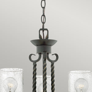 Hinkley Chandelier from the Casa range. Casa 3 Light Chandelier Product Code = HK-CASA3