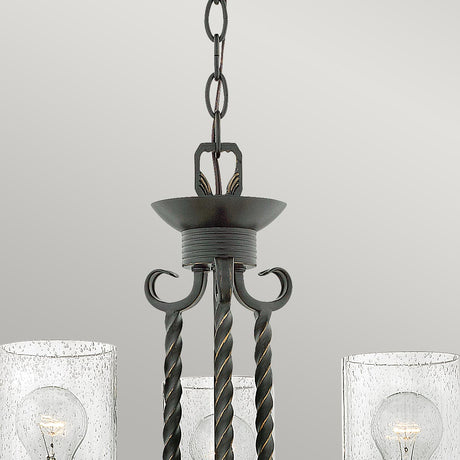 Hinkley Chandelier from the Casa range. Casa 3 Light Chandelier Product Code = HK-CASA3
