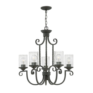 Hinkley Chandelier from the Casa range. Casa 5 Light Chandelier Product Code = HK-CASA5