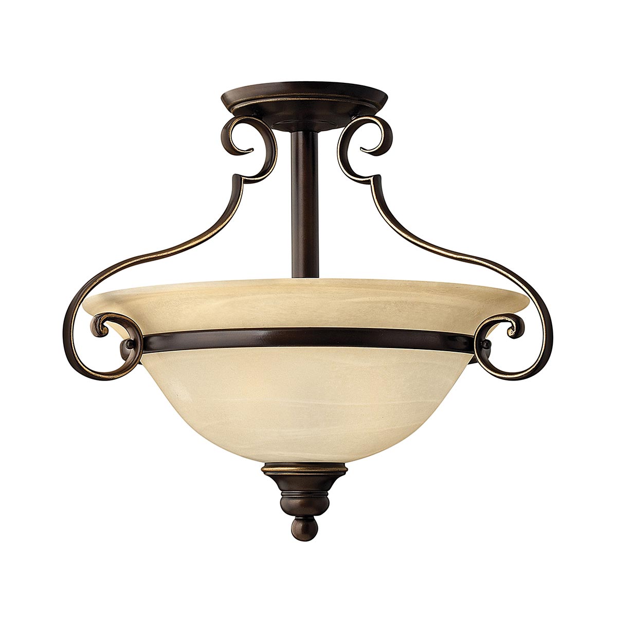 Hinkley Ceiling Semi-Flush from the Cello range. Cello 2 Light Semi-Flush Product Code = HK-CELLO-SF