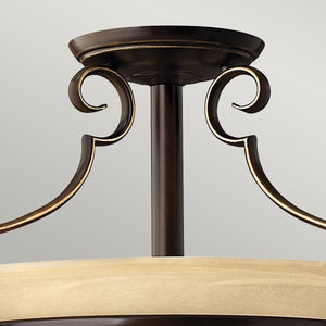 Hinkley Ceiling Semi-Flush from the Cello range. Cello 2 Light Semi-Flush Product Code = HK-CELLO-SF