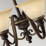 Hinkley Chandelier from the Cello range. Cello 6 Light Chandelier Product Code = HK-CELLO6
