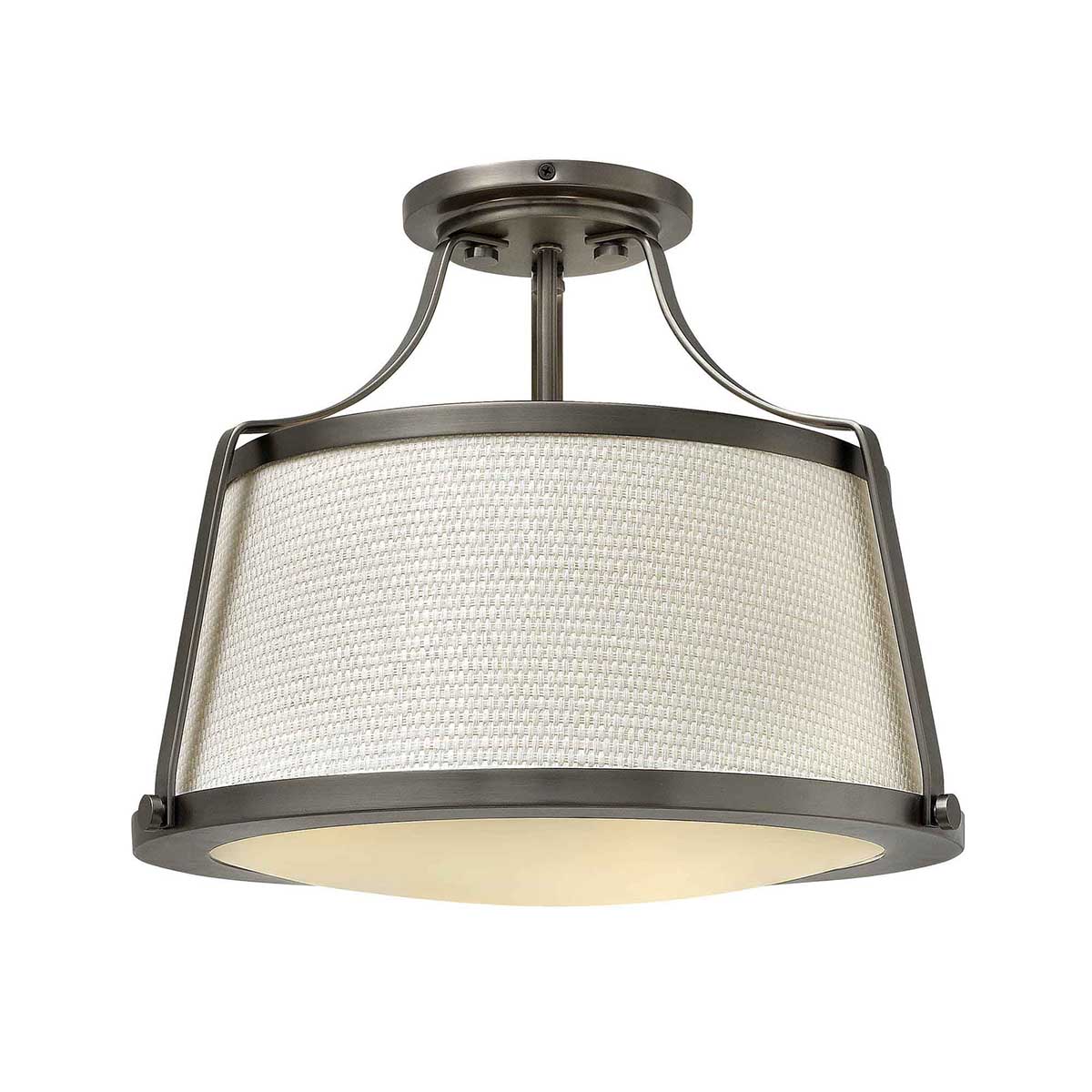 Hinkley Ceiling Semi-Flush from the Charlotte range. Charlotte 3 Light Semi-Flush Product Code = HK-CHARLOTTE-SF-AN