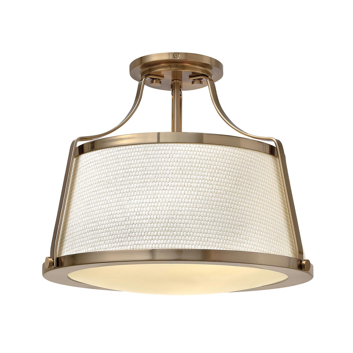 Hinkley Ceiling Semi-Flush from the Charlotte range. Charlotte 3 Light Semi-Flush Product Code = HK-CHARLOTTE-SF-BC