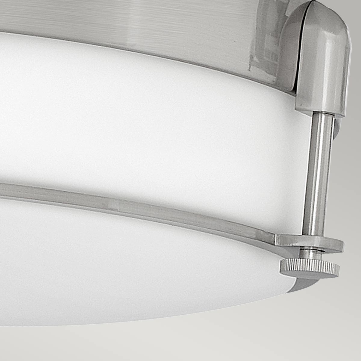 Hinkley Ceiling Flush from the Colbin range. Colbin Medium Flush - Brushed Nickel Product Code = HK-COLBIN-F-M-BN