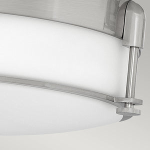 Hinkley Ceiling Flush from the Colbin range. Colbin Medium Flush - Brushed Nickel Product Code = HK-COLBIN-F-M-BN