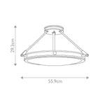 Hinkley Ceiling Semi-Flush from the Collier range. Collier 4 Light Large Semi-Flush – SKU HK-COLLIER-SF-M