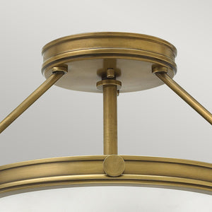 Hinkley Ceiling Semi-Flush from the Collier range. Collier 3 Light Semi-Flush Product Code = HK-COLLIER-SF-S