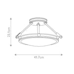 Hinkley Ceiling Semi-Flush from the Collier range. Collier 3 Light Semi-Flush – SKU HK-COLLIER-SF-S