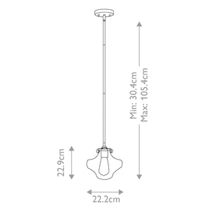 Hinkley Pendant from the Congress range. Congress 1 Light Clear Tiered Glass Pendant - Chrome  Product Code = HK-CONGRESS-P-B-CM
