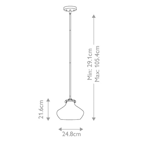 Hinkley Pendant from the Congress range. Congress 1 Light Pendant - Chrome Product Code = HK-CONGRESS-P-C-CM