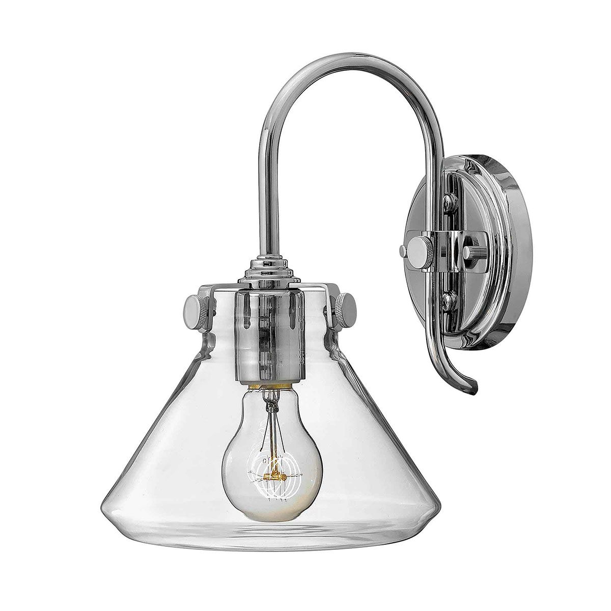Hinkley Wall Light from the Congress range. Congress 1 Light Clear Glass Wall Light – SKU HK-CONGRESS1-A-CM
