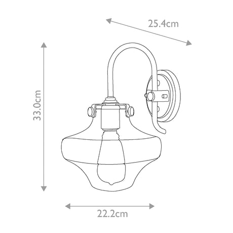 Hinkley Wall Light from the Congress range. Congress 1 Light Clear Tiered Glass Wall Light - Chrome  Product Code = HK-CONGRESS1-B-CM