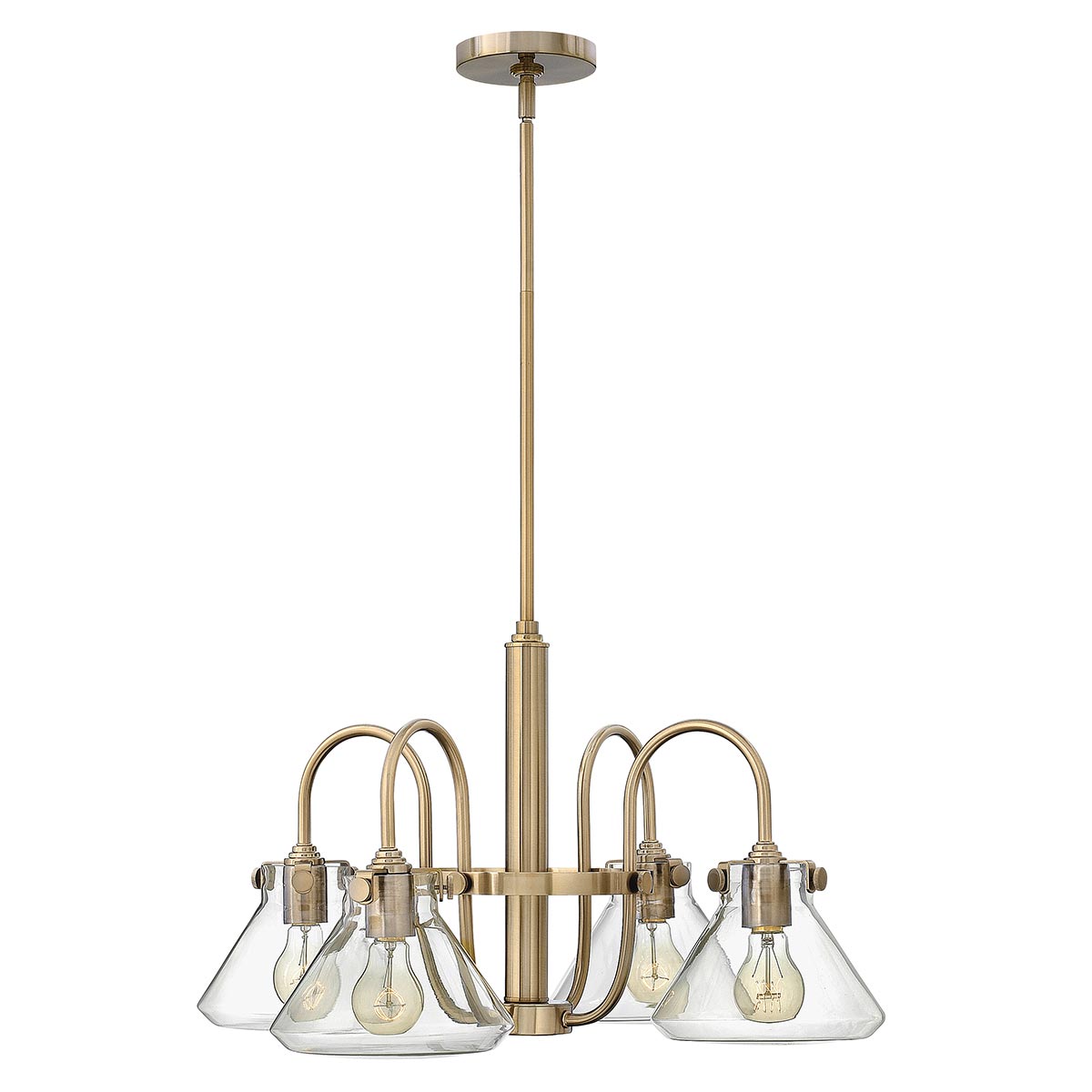 Hinkley Chandelier from the Congress range. Congress 4 Light Clear Glass Chandelier Product Code = HK-CONGRESS4-A-BC