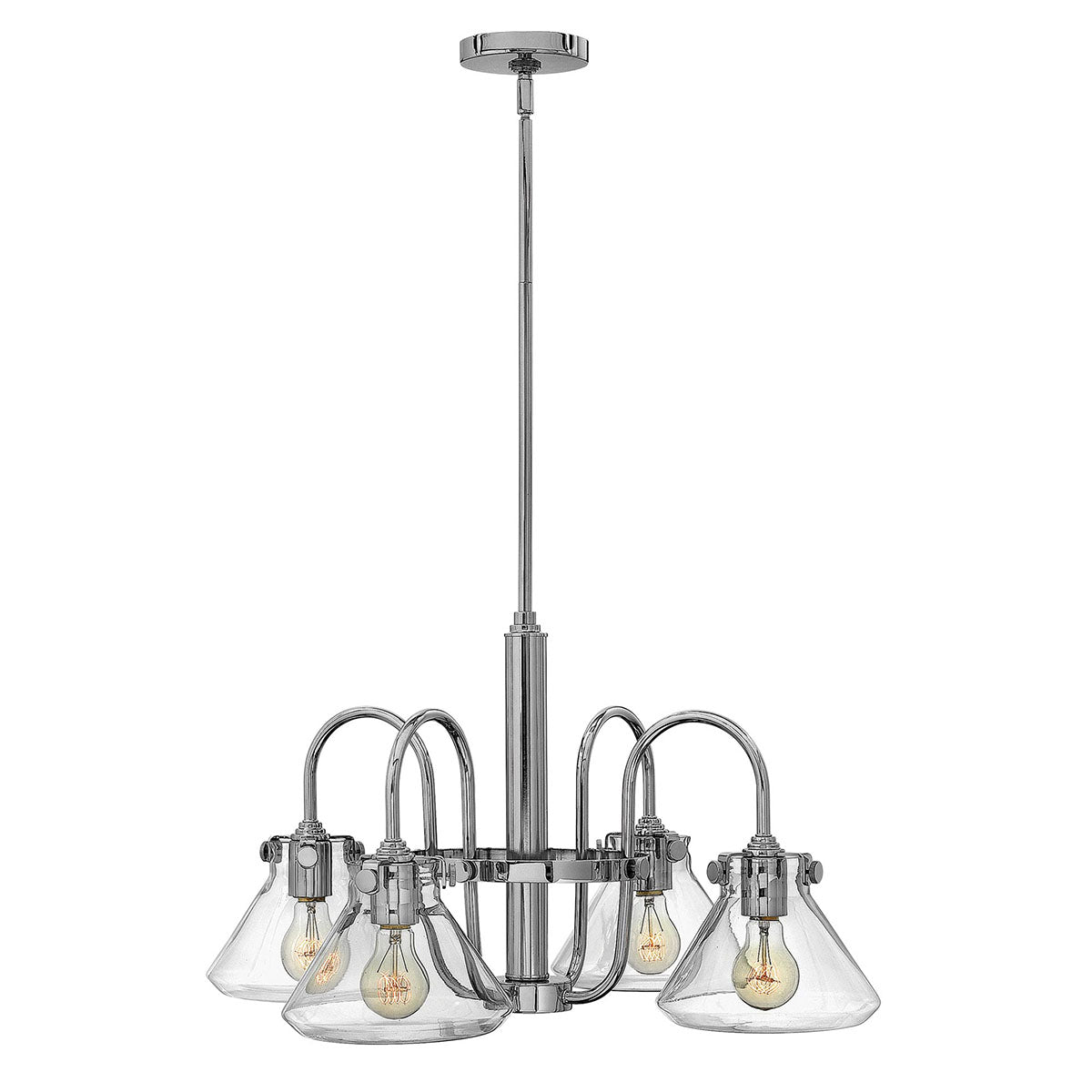 Hinkley Chandelier from the Congress range. Congress 4 Light Clear Glass Chandelier Product Code = HK-CONGRESS4-A-CM