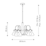 Hinkley Chandelier from the Congress range. Congress 4 Light Clear Glass Chandelier – SKU HK-CONGRESS4-A-CM
