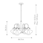 Hinkley Chandelier from the Congress range. Congress 4 Light Clear Tiered Glass Chandelier - Brushed Caramel  Product Code = HK-CONGRESS4-B-BC