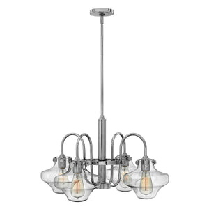 Hinkley Chandelier from the Congress range. Congress 4 Light Clear Tiered Glass Chandelier - Chrome  Product Code = HK-CONGRESS4-B-CM