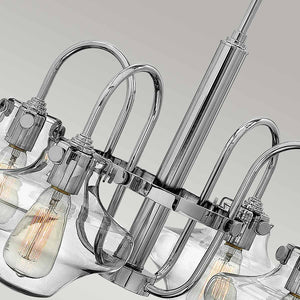 Hinkley Chandelier from the Congress range. Congress 4 Light Clear Tiered Glass Chandelier - Chrome  Product Code = HK-CONGRESS4-B-CM
