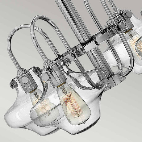Hinkley Chandelier from the Congress range. Congress 4 Light Clear Tiered Glass Chandelier - Chrome  Product Code = HK-CONGRESS4-B-CM