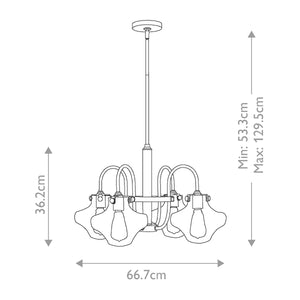 Hinkley Chandelier from the Congress range. Congress 4 Light Clear Tiered Glass Chandelier - Chrome  Product Code = HK-CONGRESS4-B-CM