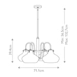 Hinkley Chandelier from the Congress range. Congress 4 Light Chandelier - Brushed Caramel Product Code = HK-CONGRESS4-C-BC