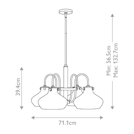 Hinkley Chandelier from the Congress range. Congress 4 Light Chandelier - Brushed Caramel Product Code = HK-CONGRESS4-C-BC