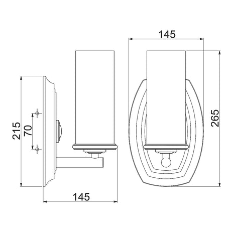 Hinkley Wall Light from the Dakota range. Dakota 1 Light Wall Light Product Code = HK-DAKOTA1