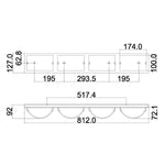 Hinkley Wall Light from the Daphne range. Daphne 4 Light Wall Light Product Code = HK-DAPHNE4-BATH