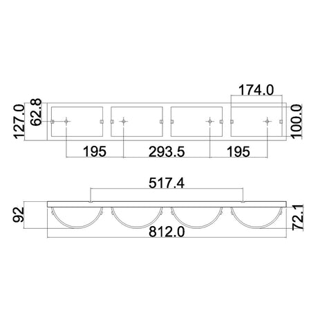 Hinkley Wall Light from the Daphne range. Daphne 4 Light Wall Light Product Code = HK-DAPHNE4-BATH