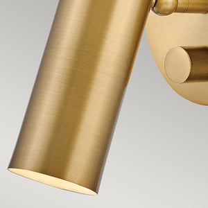 Hinkley Wall Light from the Dax range. Dax LED  Wall Light  - Heritage Brass Product Code = HK-DAX1-HB