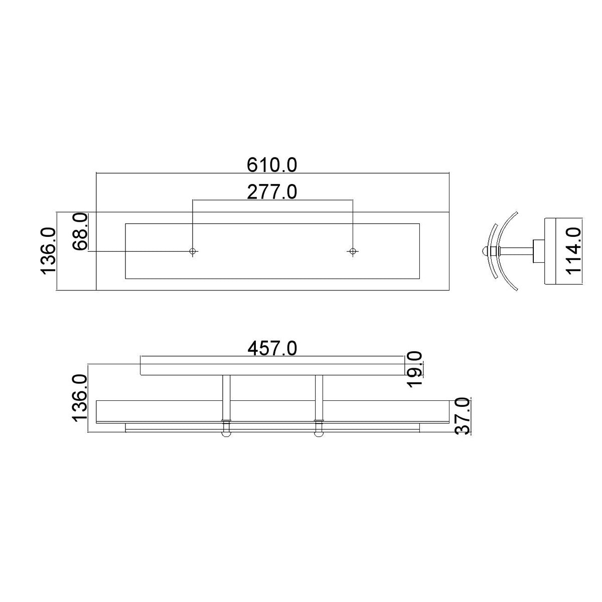Hinkley Wall Light from the Duet range. Duet 3 Light Wall Light Product Code = HK-DUET3-BATH