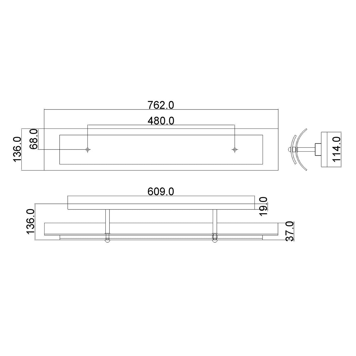 Hinkley Wall Light from the Duet range. Duet 4 Light Wall Light Product Code = HK-DUET4-BATH
