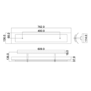 Hinkley Wall Light from the Duet range. Duet 4 Light Wall Light Product Code = HK-DUET4-BATH