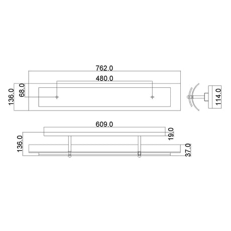 Hinkley Wall Light from the Duet range. Duet 4 Light Wall Light Product Code = HK-DUET4-BATH