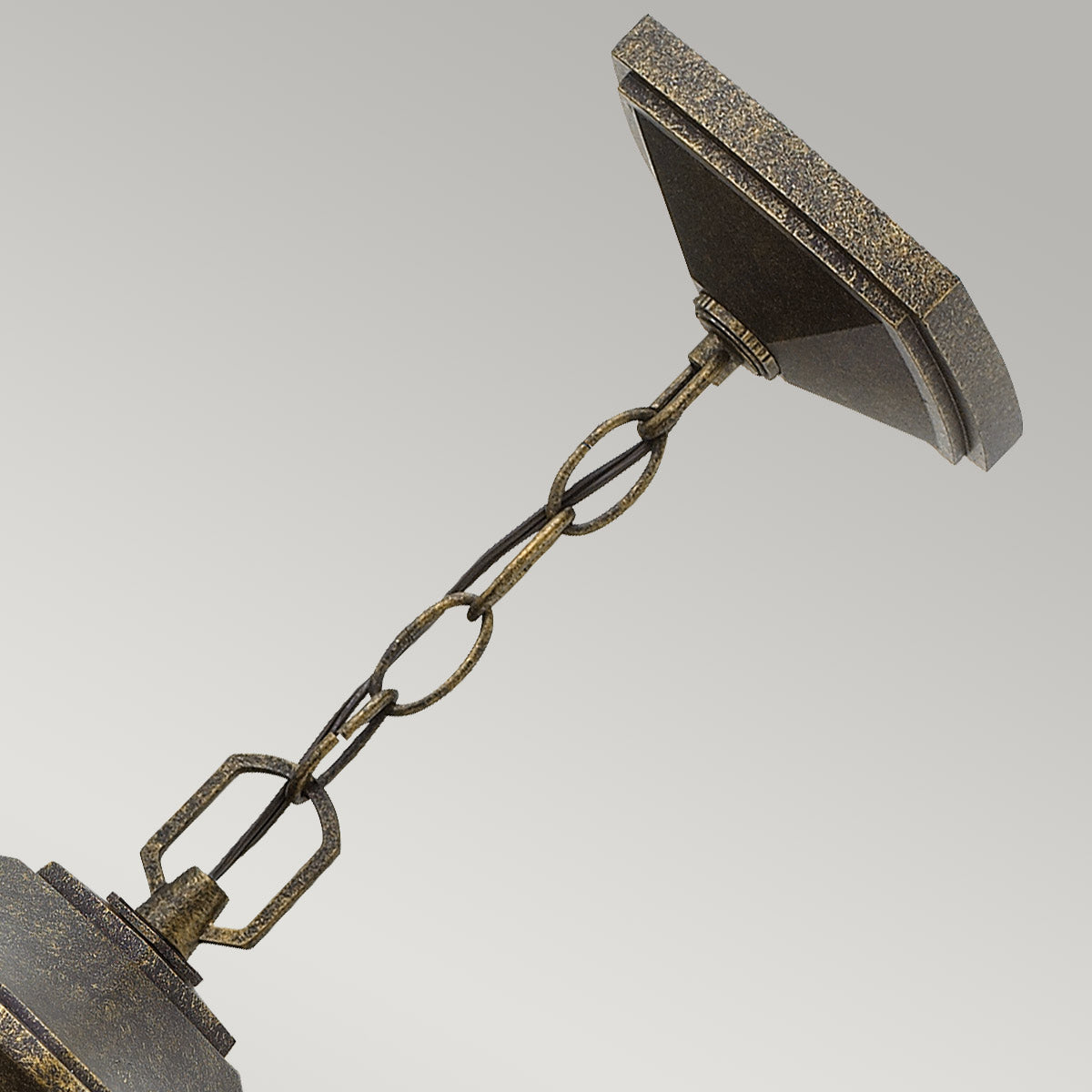 Hinkley Outdoor Hanging from the Enzo range. Enzo 1 Light Small Chain Lantern Product Code = HK-ENZO8-S