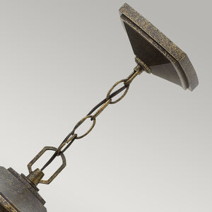 Hinkley Outdoor Hanging from the Enzo range. Enzo 1 Light Small Chain Lantern Product Code = HK-ENZO8-S