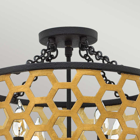 Hinkley Ceiling Semi-Flush from the Felix range. Felix 4 Light Semi-Flush Product Code = HK-FELIX-SF