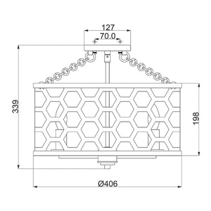 Hinkley Ceiling Semi-Flush from the Felix range. Felix 4 Light Semi-Flush Product Code = HK-FELIX-SF