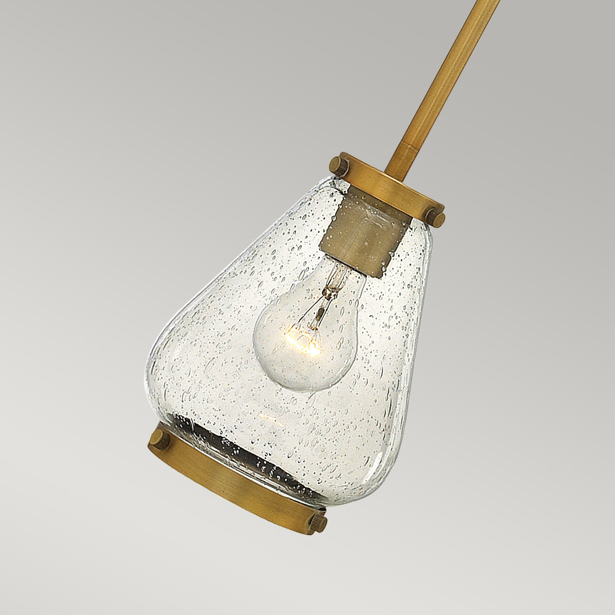 Hinkley Pendant from the Finley range. Finley 1 Light Mini Pendant - Brushed Bronze Product Code = HK-FINLEY-P-BR