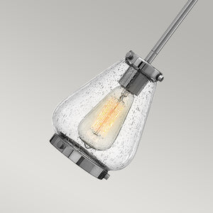 Hinkley Pendant from the Finley range. Finley 1 Light Mini Pendant - Chrome Product Code = HK-FINLEY-P-CM