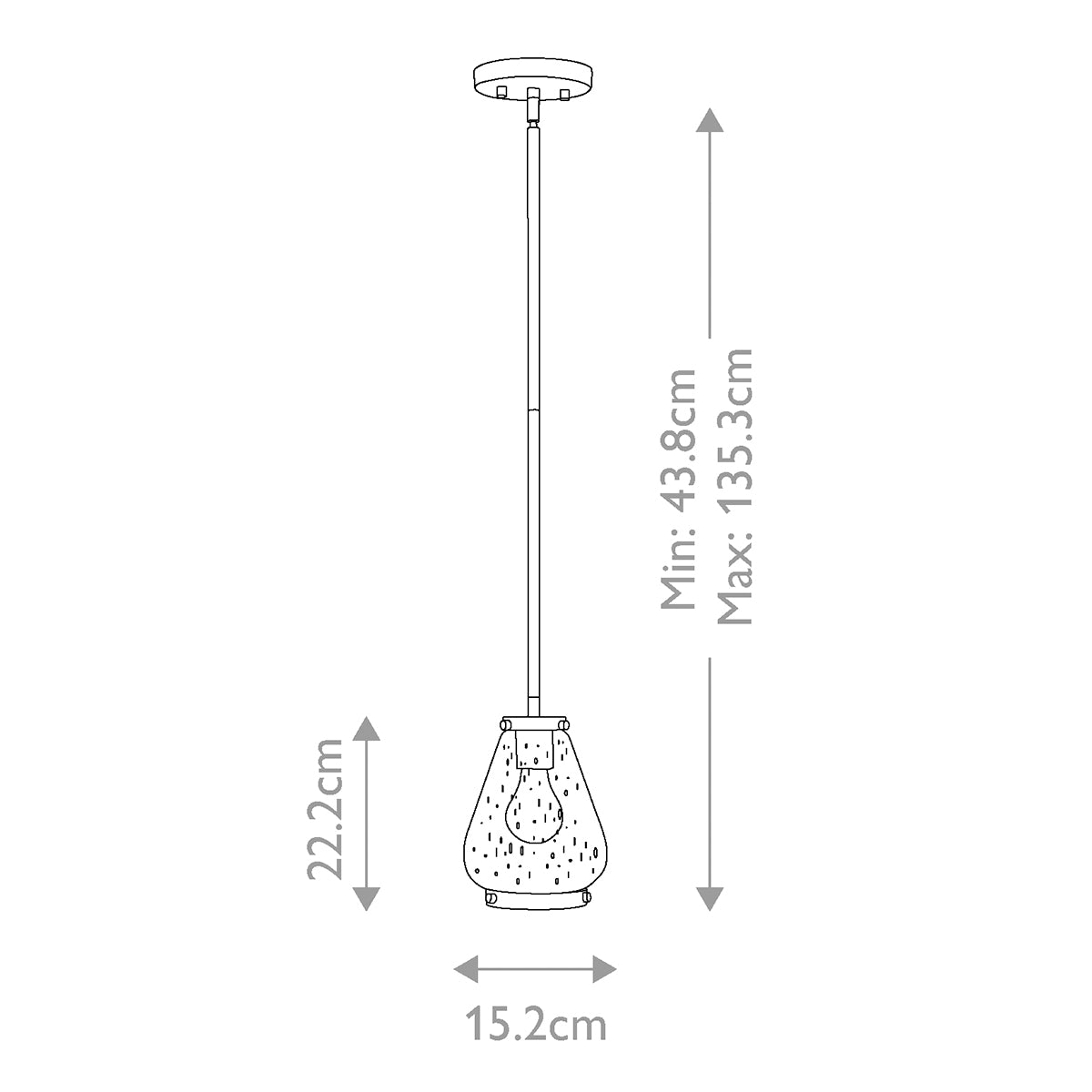 Hinkley Pendant from the Finley range. Finley 1 Light Mini Pendant - Chrome Product Code = HK-FINLEY-P-CM