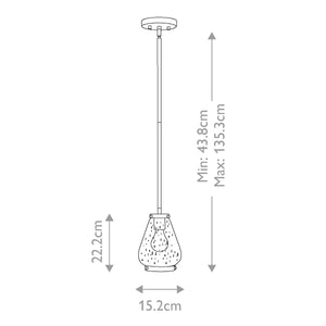 Hinkley Pendant from the Finley range. Finley 1 Light Mini Pendant - Oil Rubbed Bronze Product Code = HK-FINLEY-P-OZ