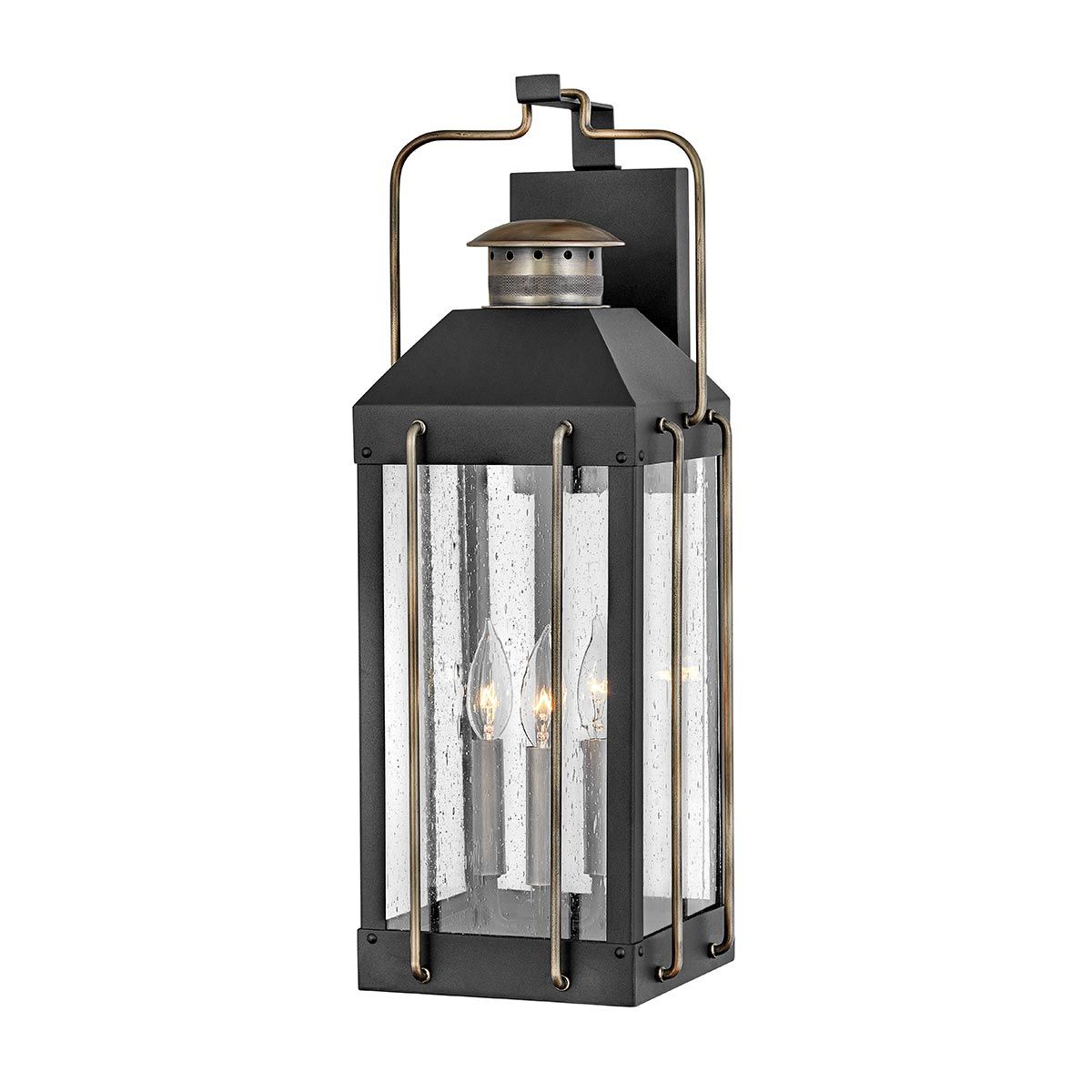 Hinkley Outdoor Wall Light from the Fitzgerald range. Fitzgerald 3 Light Large Wall Lantern – SKU HK-FITZGERALD2-L