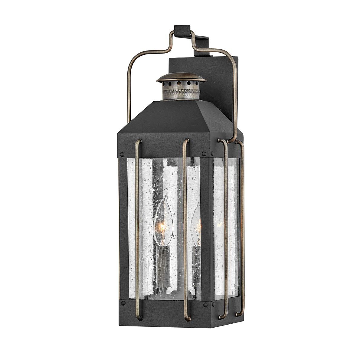 Hinkley Outdoor Wall Light from the Fitzgerald range. Fitzgerald 2 Light Medium Wall Lantern – SKU HK-FITZGERALD2-M