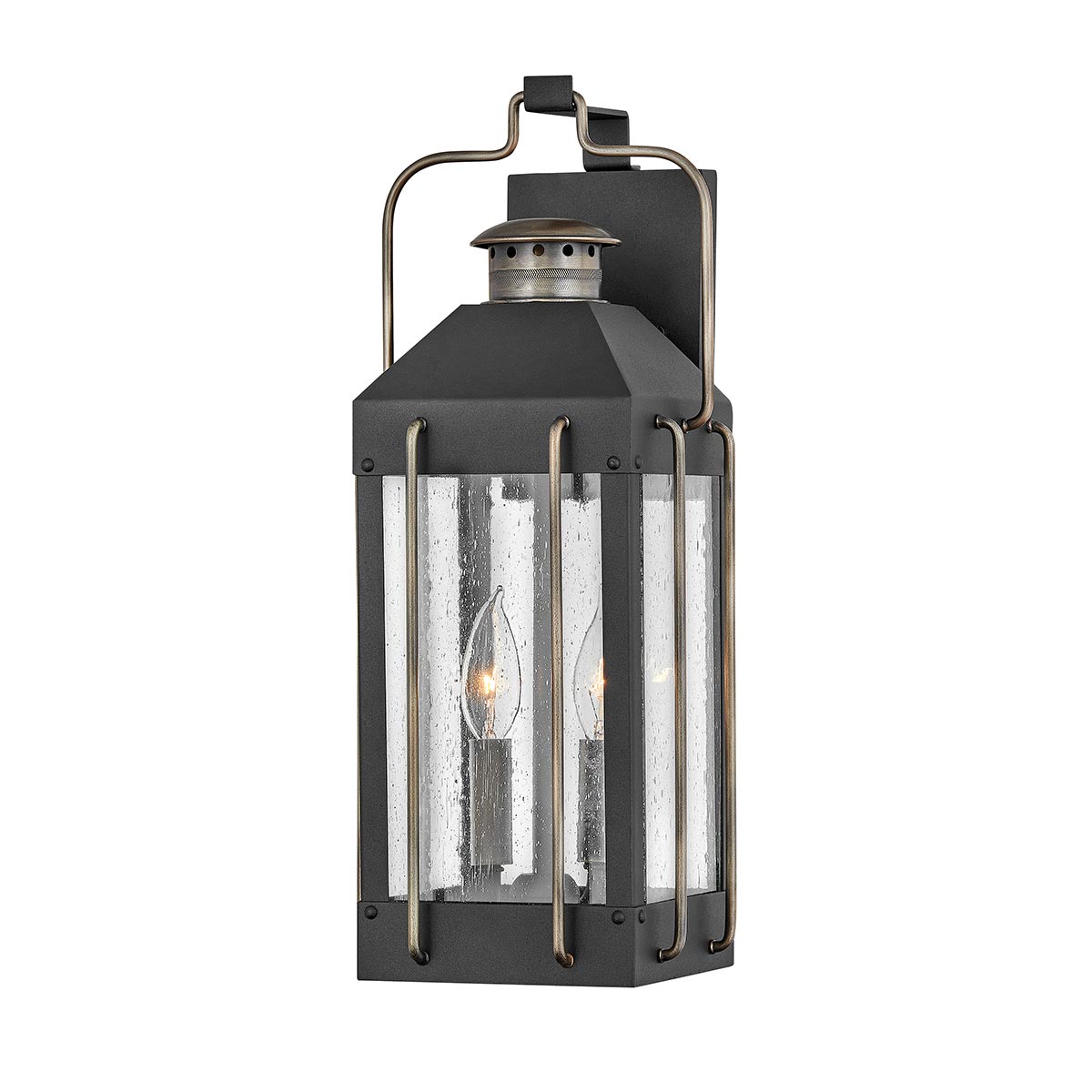 Hinkley Outdoor Wall Light from the Fitzgerald range. Fitzgerald 2 Light Medium Wall Lantern Product Code = HK-FITZGERALD2-M