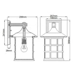 Hinkley Outdoor Wall Light from the Freeport range. Freeport 1-light Large Wall Lantern – SKU HK-FREEPORT2-L-TWH
