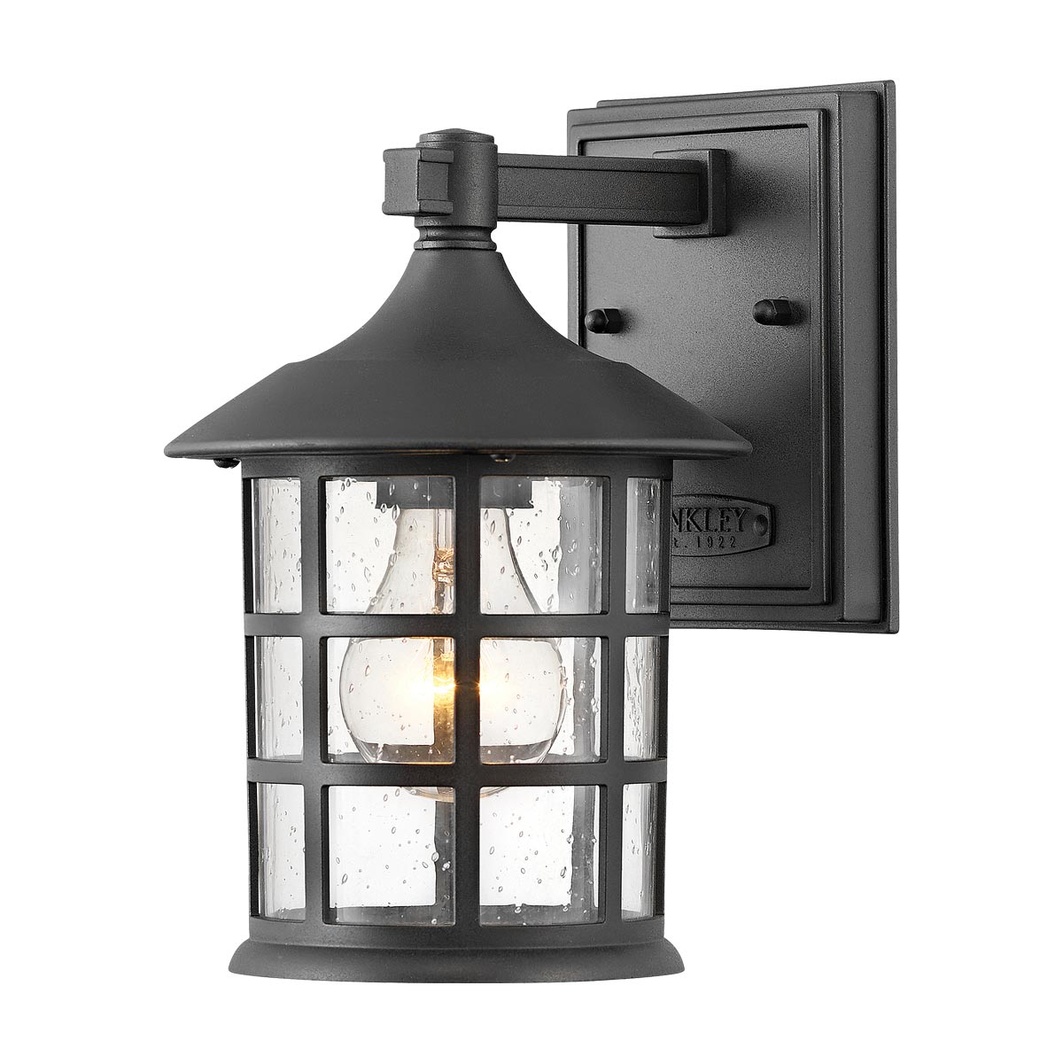Hinkley Outdoor Wall Light from the Freeport range. Freeport 1lt Small Wall Lantern  Product Code = HK-FREEPORT2-S-TBK