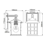 Hinkley Outdoor Wall Light from the Freeport range. Freeport 1-light Small Wall Lantern – SKU HK-FREEPORT2-S-TWH
